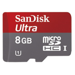 SanDisk microSDHC Ultra 8GB (114813) Class 10 + Adapter - 1