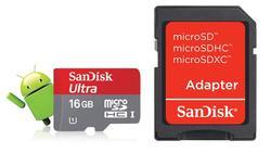 SanDisk microSDHC Ultra 16GB (114854) Class 10 + Adapter - 1