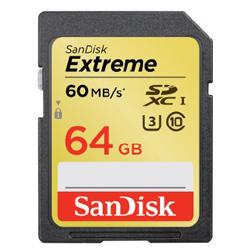 SanDisk SDXC Extreme 64GB 60 MB/s Class 10 UHS-I (U3) (124063)