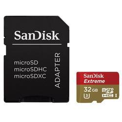SanDisk microSDHC Extreme 32GB (139753) 90MB/s Class 10 U3 UHS-I, Adapter - 1