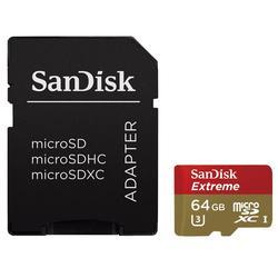 SanDisk microSDXC Extreme 64GB (139762) 90 MB/s Class 10 U3 UHS-I, Adapter