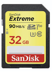 SanDisk SDHC Extreme 32GB 90 MB/s Class 10 UHS-I U3 V30 (173355) - 1
