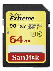 SanDisk SDXC Extreme 64GB 90 MB/s Class 10 UHS-I U3 V30 (173356) - 1