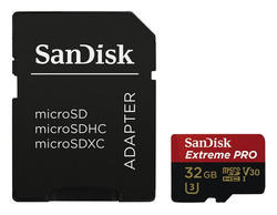SanDisk microSDHC Extreme Pro 32GB (173387) 95 MB/s Class 10 UHS-I V30 + Adaptér - 1
