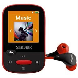 SanDisk MP3 Sansa Clip Sports 4 GB (123869) červená - 2