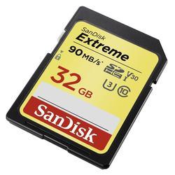 SanDisk SDHC Extreme 32GB 90 MB/s Class 10 UHS-I U3 V30 (173355) - 2