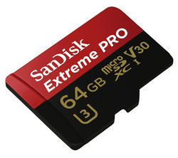 SanDisk microSDXC Extreme Pro 64GB (173388) 95 MB/s Class 10 UHS-I V30 + Adaptér - 2